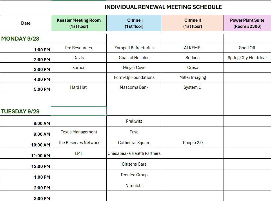 updated renewal schedule print out